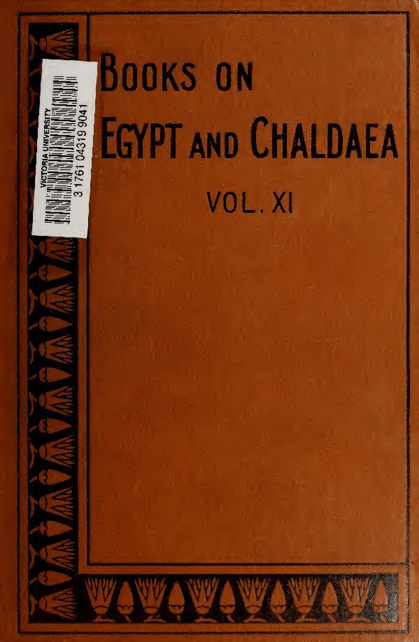 A history of Egypt from the end of the Neolithic period to the death of Cleopatra VII, B.C. 30 Vol. 3, by E. A. Wallis — E. A. Wallis Budge