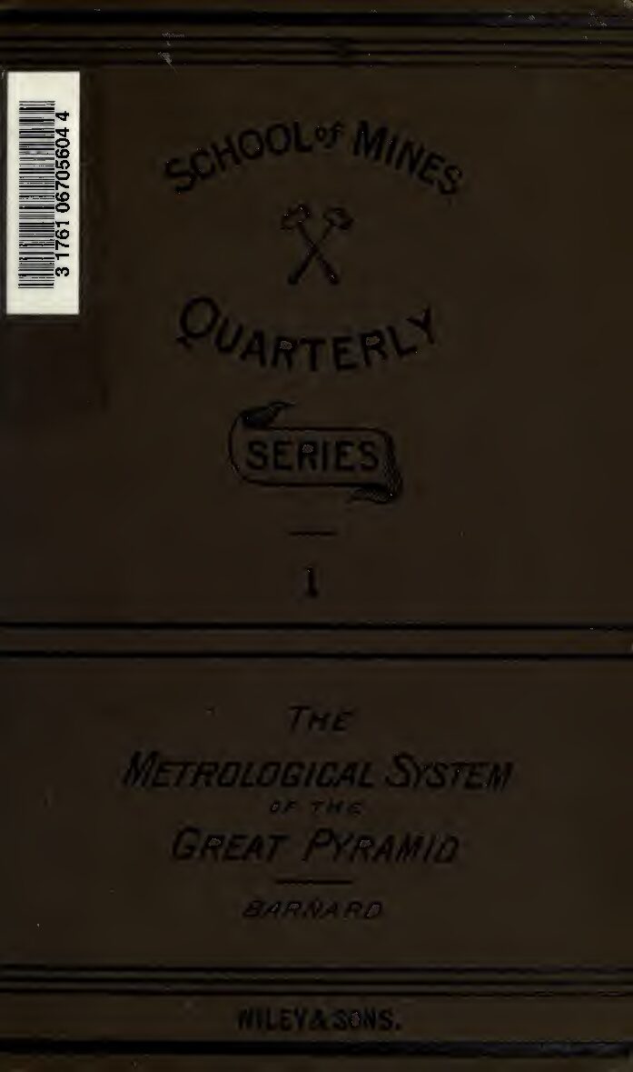 The imaginary metrological system of the Great pyramid of Gizeh_ by F. Barnard (1884) — F. Barnard