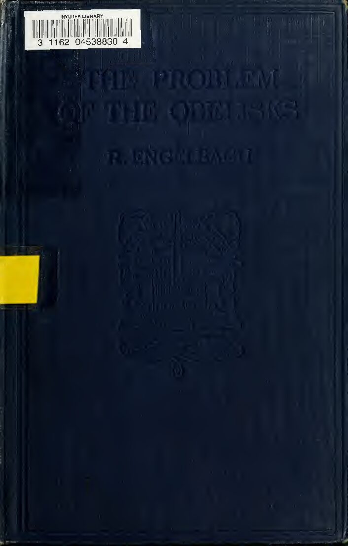 The problem of the obelisks, from a study of the unfinished obelisk at Aswan by R. Engelbach (1923) — Reginald Engelbach