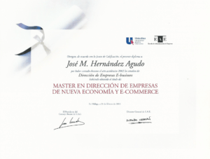 2003 Escuela de Administración de Empresa - Master en Dirección de empresas de nueva economía y e-commerce