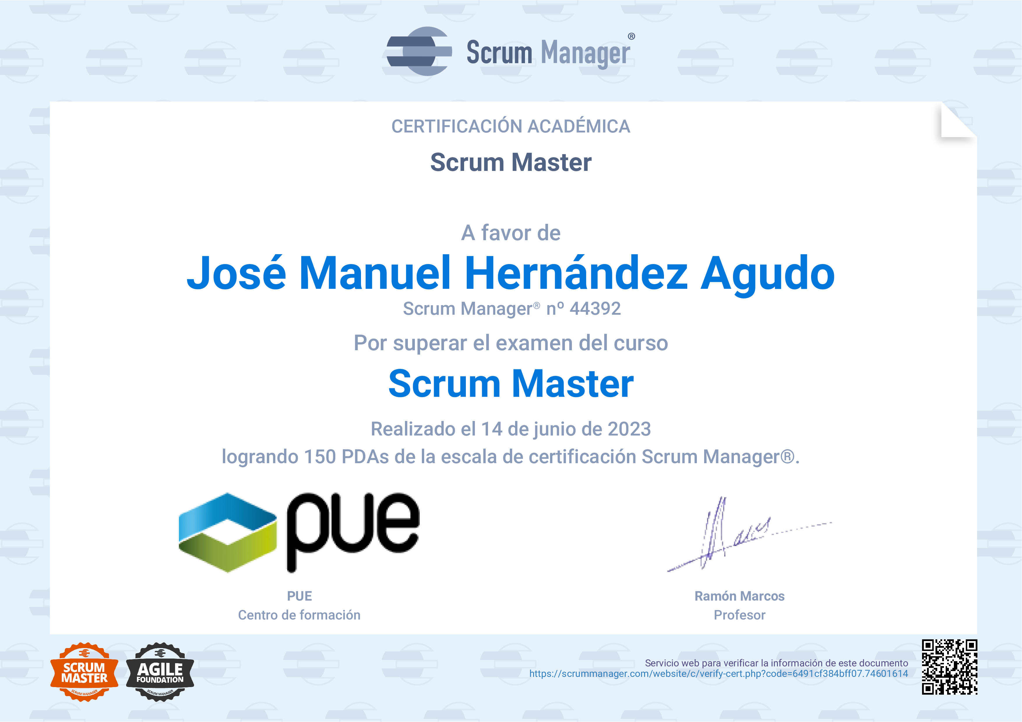 2023 Scrum Manager - Scrum Master