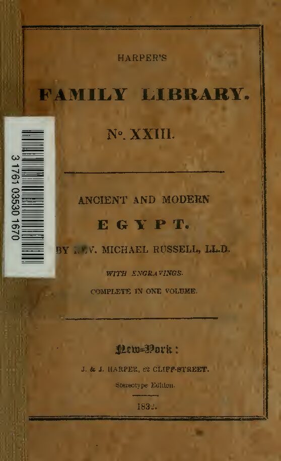 View of ancient and modern Egypt_ with an outline of its natural history by M. Russell (1831) — Michael Russell